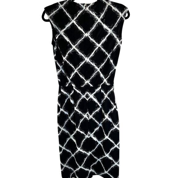 VINTAGE Tabak black white shift diamond design sleeveless - Picture 3 of 5